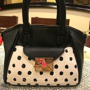 Betsey Johnson polka dot mini bag